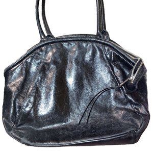 HOBO Brand Leather Hand Bag, Black Large Soft Purse, Hobo Style Shoulder Bag